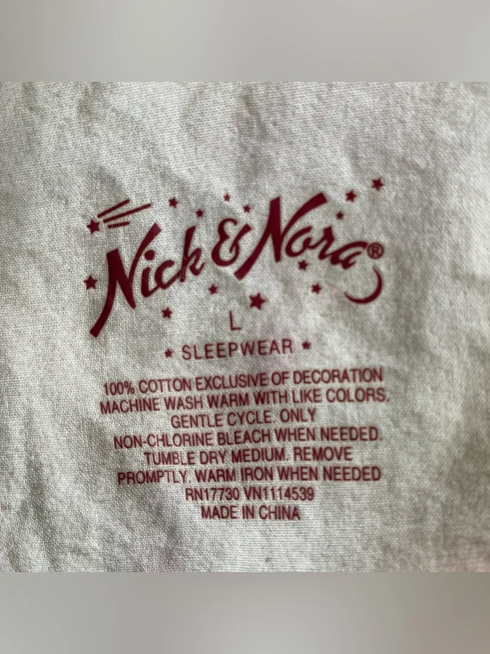Nick & Nora Pink Women’s Sock Monkey Pajama Set L - Picture 12 of 13